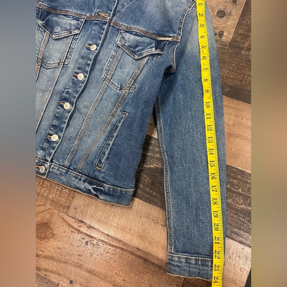 Jordache Denim Jacket with Burgundy Collar - Picture 10 of 10